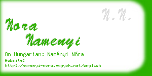 nora namenyi business card